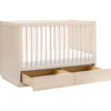 Bento 3-In-1 Convertible Storage Crib With Toddler Bed Conversion Kit, Washed Natural - Cribs - 7