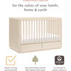 Bento 3-In-1 Convertible Storage Crib With Toddler Bed Conversion Kit, Washed Natural - Cribs - 9