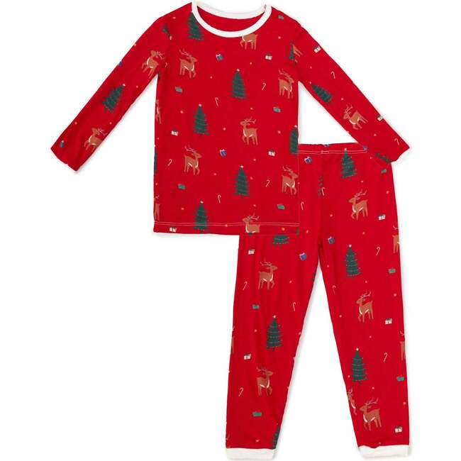 Reindeer Pajama Set, Red