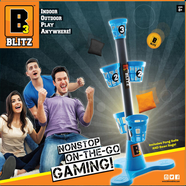B3 Blitz Bean Bag and Pong Ball Toss Game - Outdoor Games - 1
