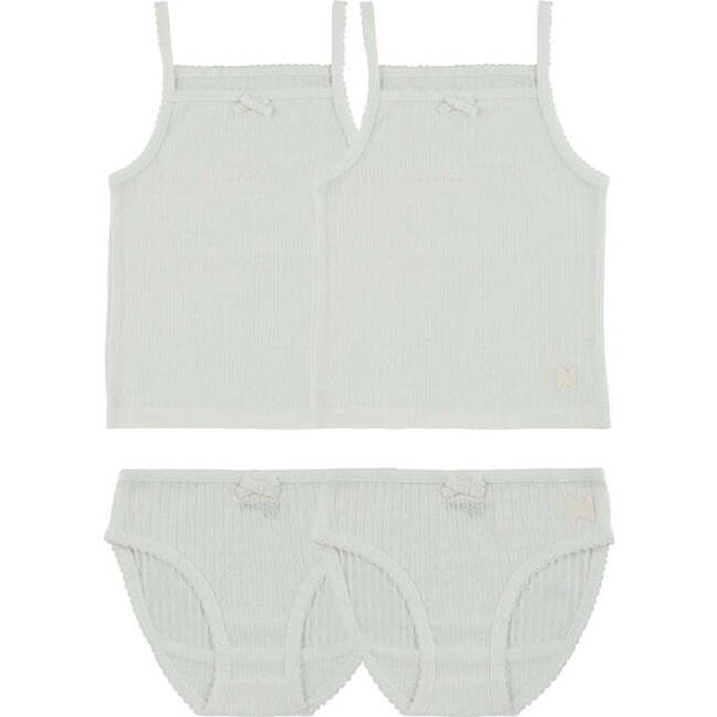 Pointelle Girls Underwear Set, (2 Sets)