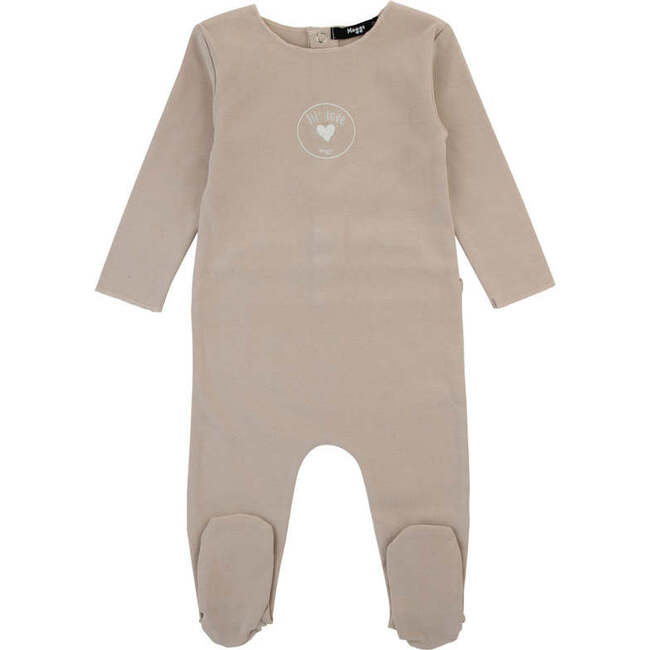 Lil' Love Footie, Tan - Footie Pajamas - 1