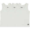 Button Collection Boys Tank Tops, White (3-Pack) - Underwear - 1 - thumbnail