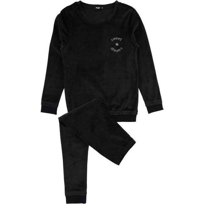 Boys Sweet Dreams Velour Loungewear Set, Black - Mixed Apparel Set - 1