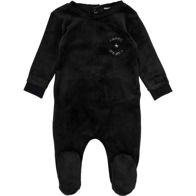 Boys Sweet Dreams Footie, Black - Footie Pajamas - 1