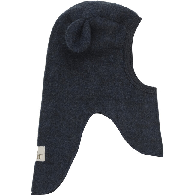 Wool Fleece Balaclava Small Ears, Navy - Balaclavas - 2