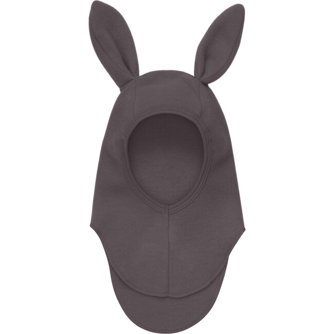 Wool Fleece Balaclava Rabbit Ears, Raisin