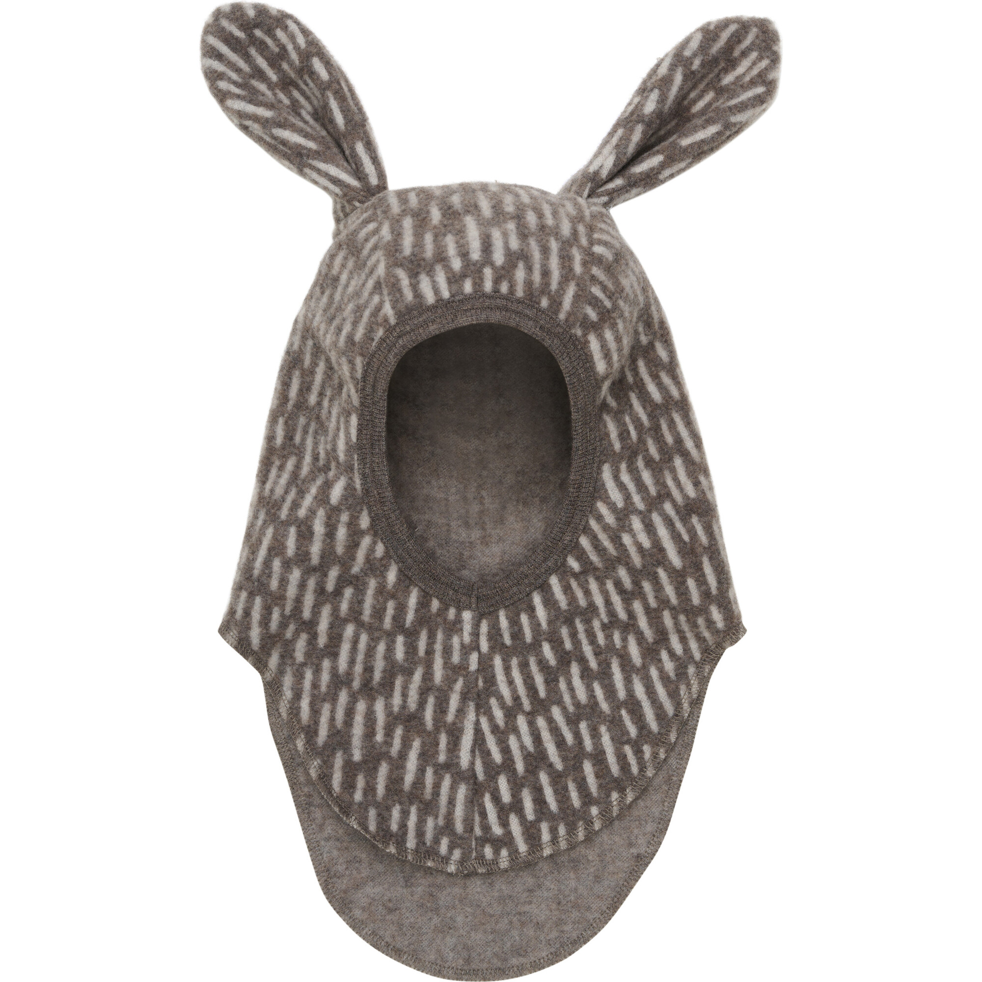 Wool Fleece Balaclava Rabbit Ears, Morel - Balaclavas - 1