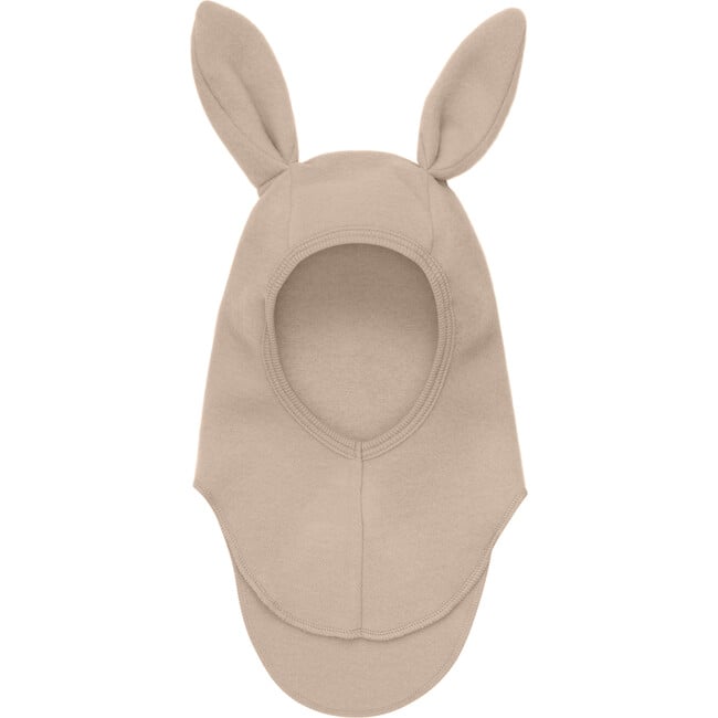 Wool Fleece Balaclava Rabbit Ears, Mahogany Rose - Balaclavas - 2