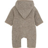 Pram Suit In Merino Wool Blend Lining, Camel Melange - Bunting - 3