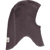 Merino Wool Rib Balaclava, Raisin - Balaclavas - 1 - thumbnail