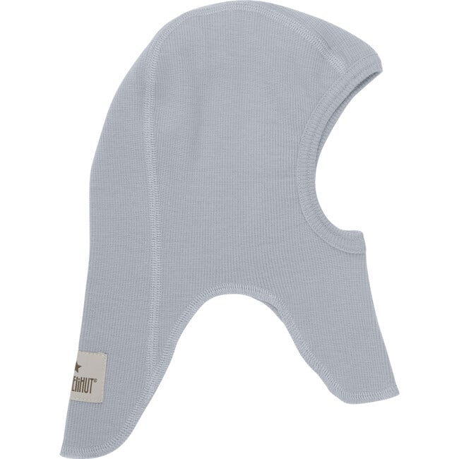 Merino Wool Rib Baby Balaclava, Quarry