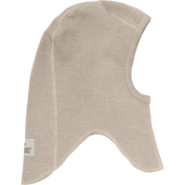 Merino Wool Rib Baby Balaclava, Camel Melange - Balaclavas - 1