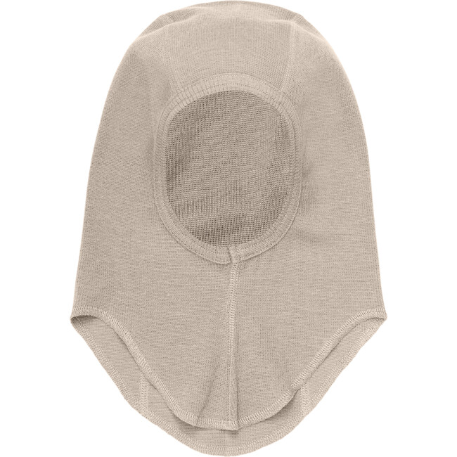 Merino Wool Rib Baby Balaclava, Camel Melange - Balaclavas - 2