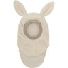 Teddy Wool Balaclava Rabbit Ears, Cement - Balaclavas - 4