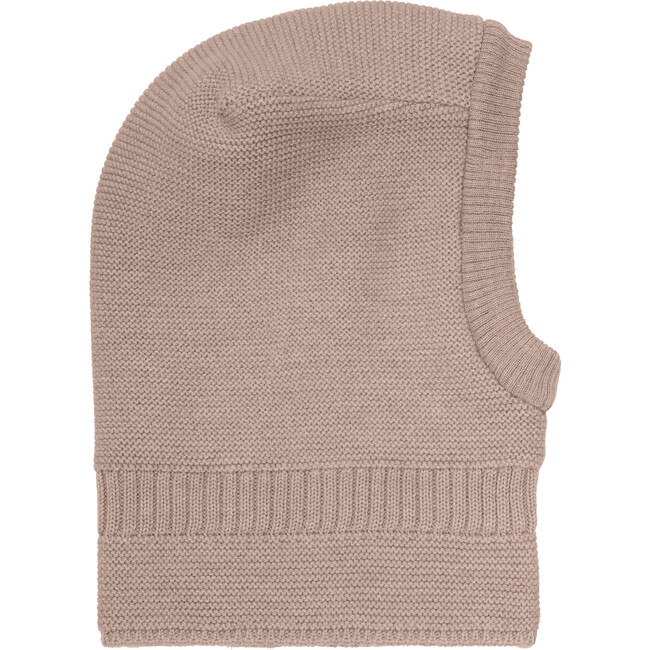 Merino Wool Knit Balaclava Windstop, Mahogany Rose