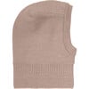 Merino Wool Knit Balaclava Windstop, Mahogany Rose - Balaclavas - 1 - thumbnail