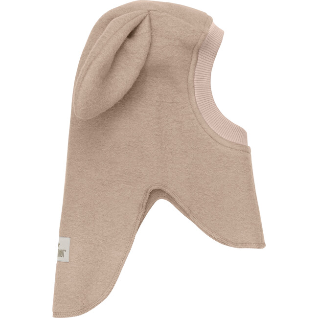 Double Layer Wool Balaclava Rabbit Ears, Rose Melange - Balaclavas - 1