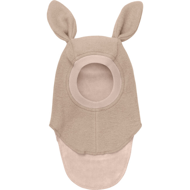 Double Layer Wool Balaclava Rabbit Ears, Rose Melange - Balaclavas - 2