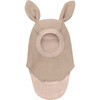 Double Layer Wool Balaclava Rabbit Ears, Rose Melange - Balaclavas - 2