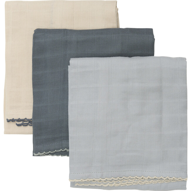 3-Pack Organic Muslin Cloth, Quarry Mix