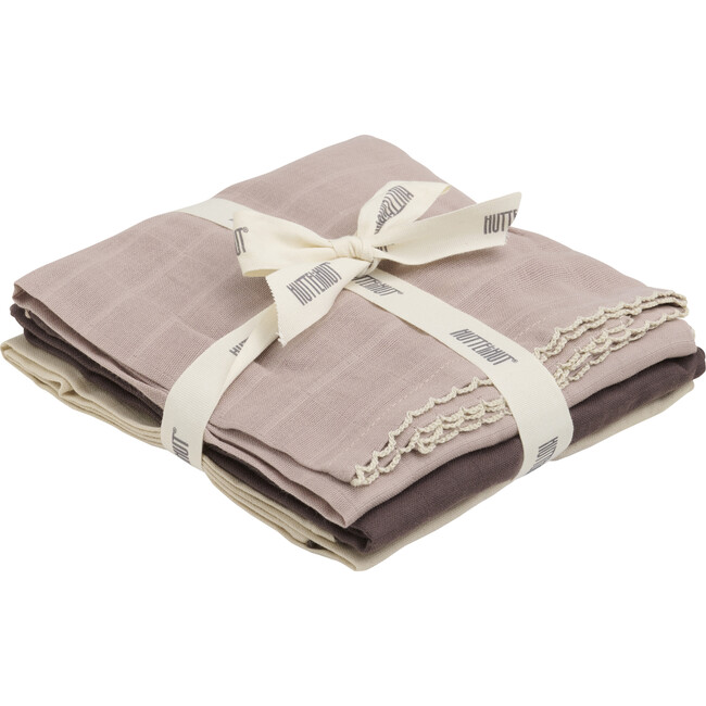 3-Pack Organic Muslin Cloth, Fawn Mix - Burp Cloths - 2