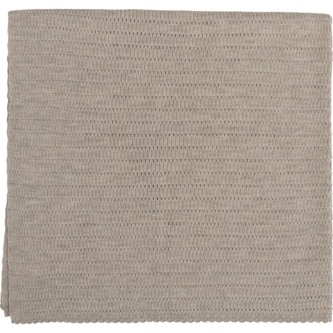 Soft Merino Wool Baby Blanket, Light Taupe - Blankets - 3