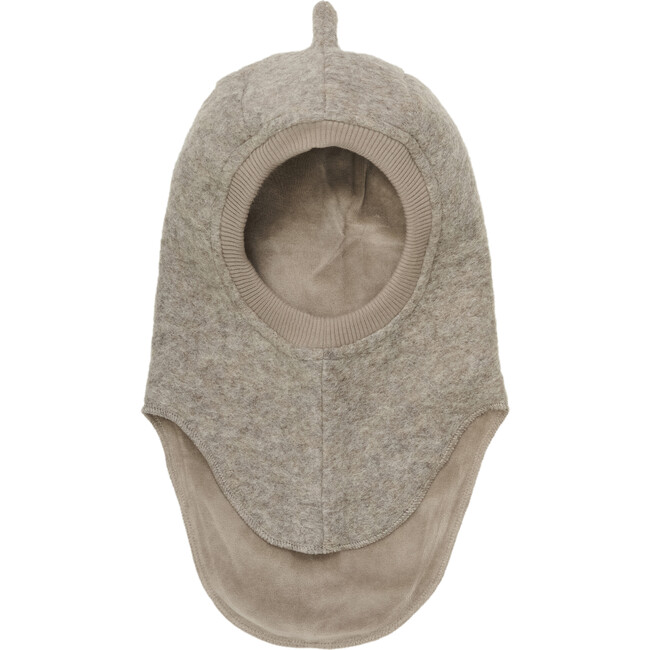 Dino Double Layer Wool Balaclava, Camel Melange - Balaclavas - 3