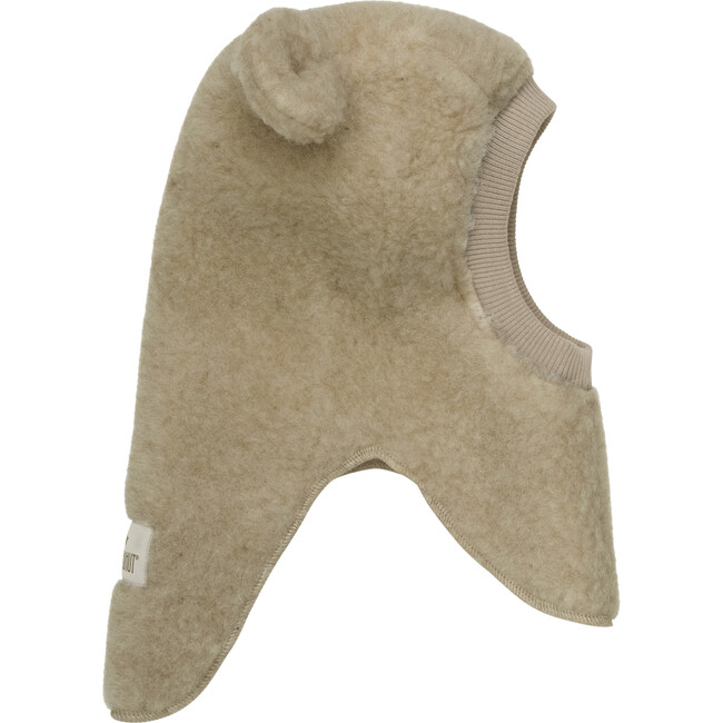 Teddy Wool Balaclava Small Ears, Cobblestone - Balaclavas - 3