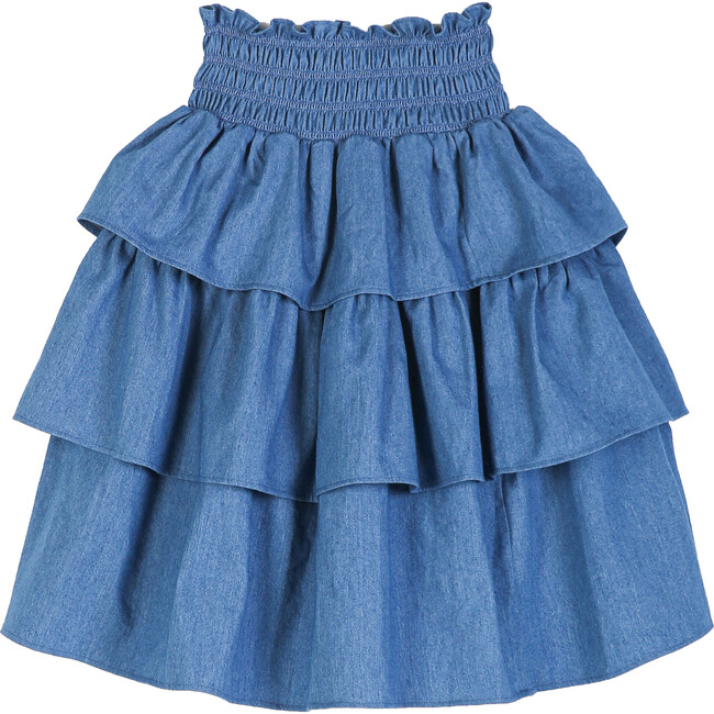 Penelope Skirt, Blue Denim - Skirts - 1