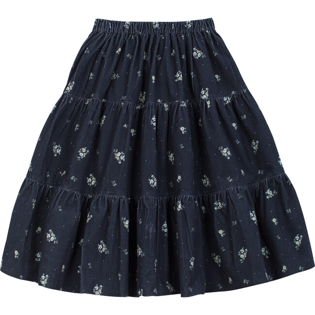 MaryJane Skirt, Black Flower - Skirts - 1