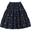 MaryJane Skirt, Black Flower - Skirts - 1 - thumbnail