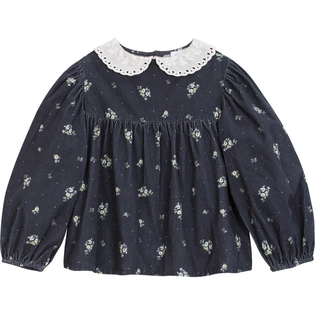 Frankie Shirt, Black Flower - Blouses - 1