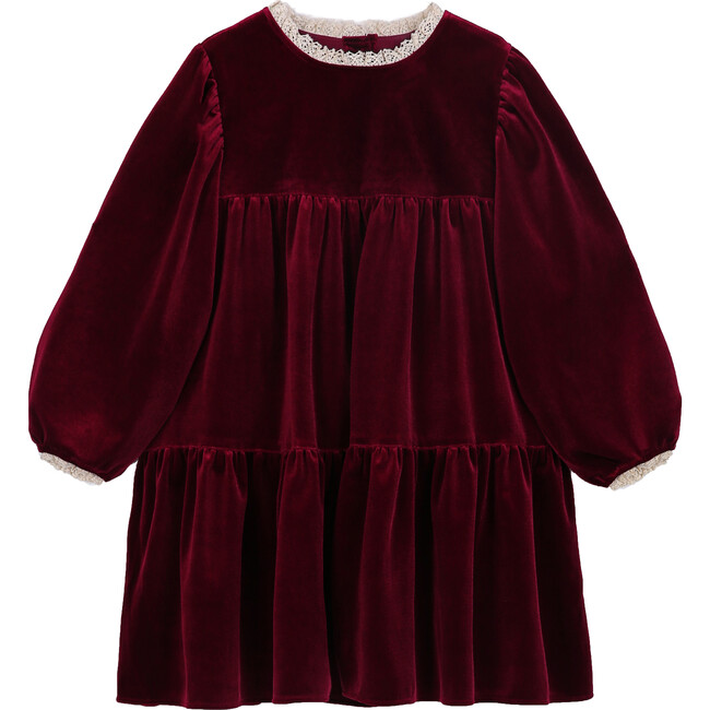 Flavia dress, Burgundy - Dresses - 1