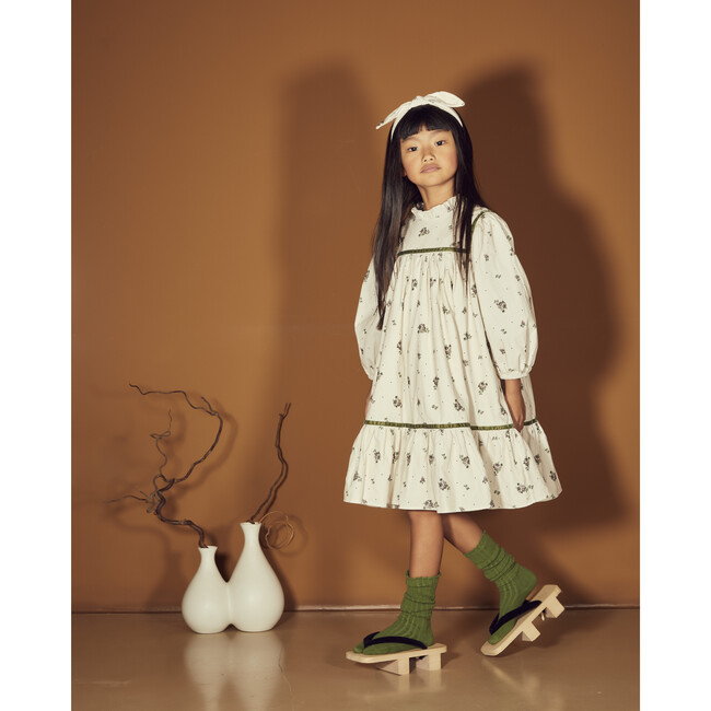 Ayame Dress, Cream Flower - Dresses - 3