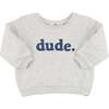 dude Denim Applique Brooklyn Boxy, Heather Gray - Sweatshirts - 1 - thumbnail