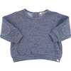 Mini Honeycomb Elbow Patch Boxy, Denim - Sweatshirts - 1 - thumbnail