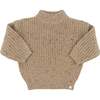 Speckle Knit Grandpa Knitted Pullover, Oat - Sweaters - 1 - thumbnail