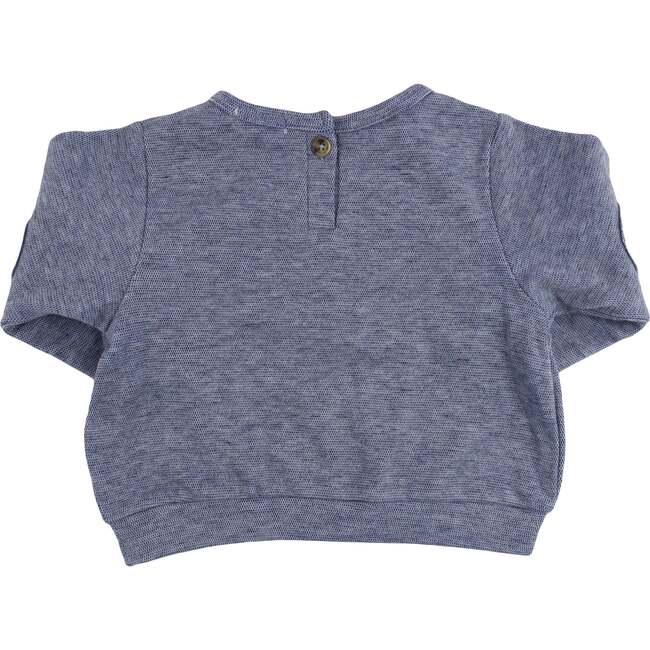 Mini Honeycomb Elbow Patch Boxy, Denim - Sweatshirts - 2