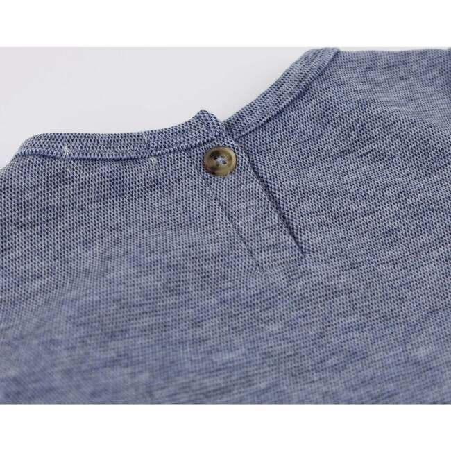 Mini Honeycomb Elbow Patch Boxy, Denim - Sweatshirts - 4