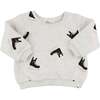 Hockey Skate Print Brooklyn Boxy, Heather Gray - Sweatshirts - 1 - thumbnail