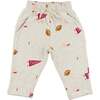 Football Print Pocket Jogger, Oatmeal Heather - Sweatpants - 1 - thumbnail