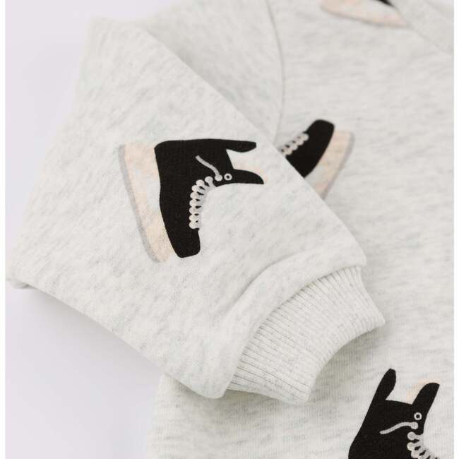 Hockey Skate Print Brooklyn Boxy, Heather Gray - Sweatshirts - 4