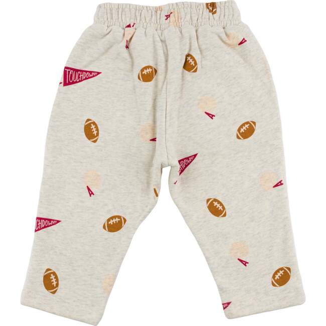 Football Print Pocket Jogger, Oatmeal Heather - Sweatpants - 2