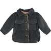 Corduroy with Snowdrift Shacket, Charcoal - Jackets - 1 - thumbnail