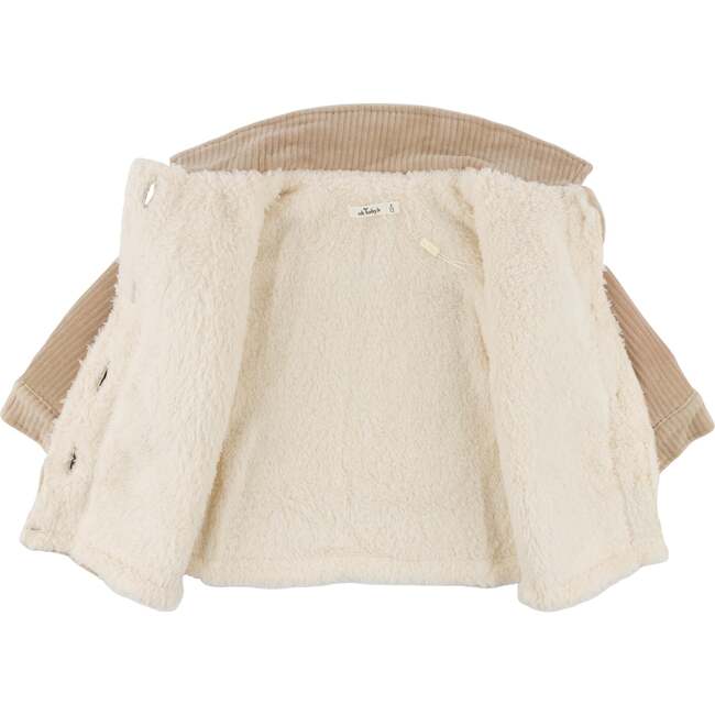 Corduroy with Snowdrift Shacket, Sand - Jackets - 2