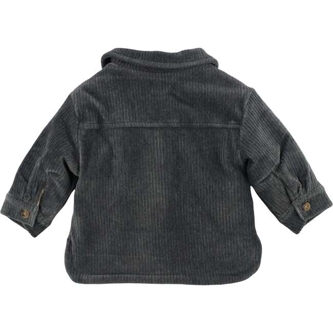 Corduroy with Snowdrift Shacket, Charcoal - Jackets - 3