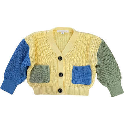 Oversized Colorblock Boys/Girls Cardigan Sweater, Multi - Cardigans - 1