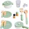 Bundle Little Chef Paris Play Kitchen & 14 pcs Wooden Cookware Bundle - Play Kitchens - 2