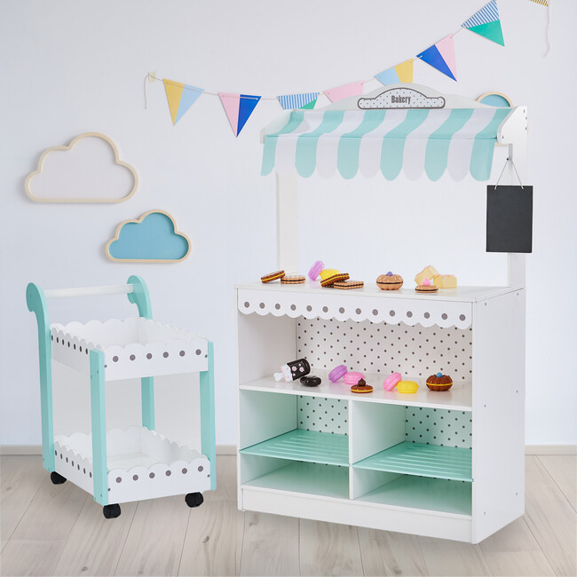 Bundle My Dream Bakery Stand, Pastry Cart & 10 pcs Wooden Mixer  - Play Kitchens - 8